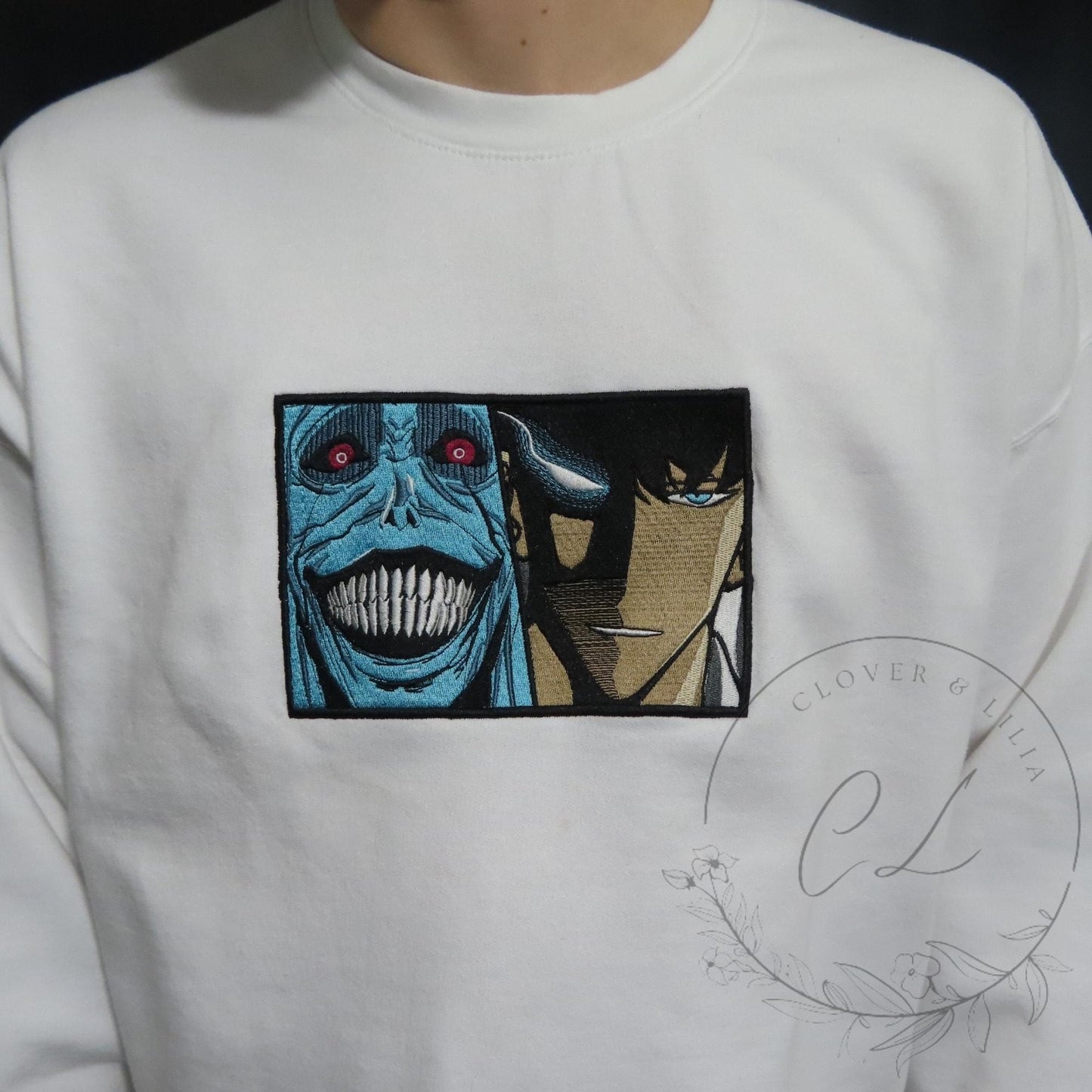 SOLO02| Embroidered Anime Sweatshirt | Embroidered Anime Shirt | Anime Lover Sweatshirt | Gift For Her | Gift For Him |