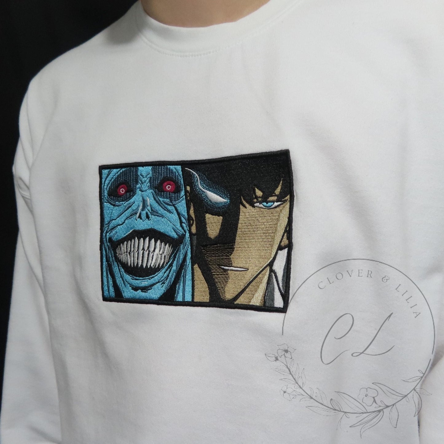 SOLO02| Embroidered Anime Sweatshirt | Embroidered Anime Shirt | Anime Lover Sweatshirt | Gift For Her | Gift For Him |